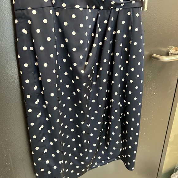 Lauren NWT Ralph Lauren Sz.10 polka dot navy dress. Classic and timeless! - Picture 4 of 10